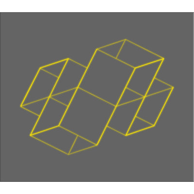 Box Geometric " Box Geometric Yellow - Gray "