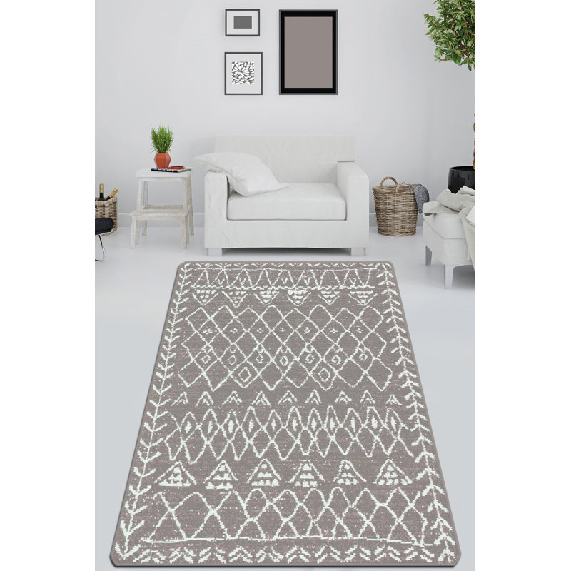 Premium Grey Carpet, 47.2 x 63.0 Inches | 100% Polyester, Pile Height: 0.16 Inches, Total Thickness: 0.4 Inches | Antibacterial, Non-Slip Underside, Machine Washable | Ideal for Living Room, Bedroom & Home Office
