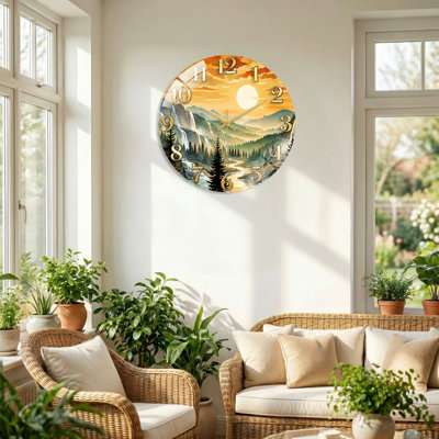 Horloge murale en verre