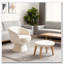 Chaise de loisir rembourrée avec repose-pieds-635523542