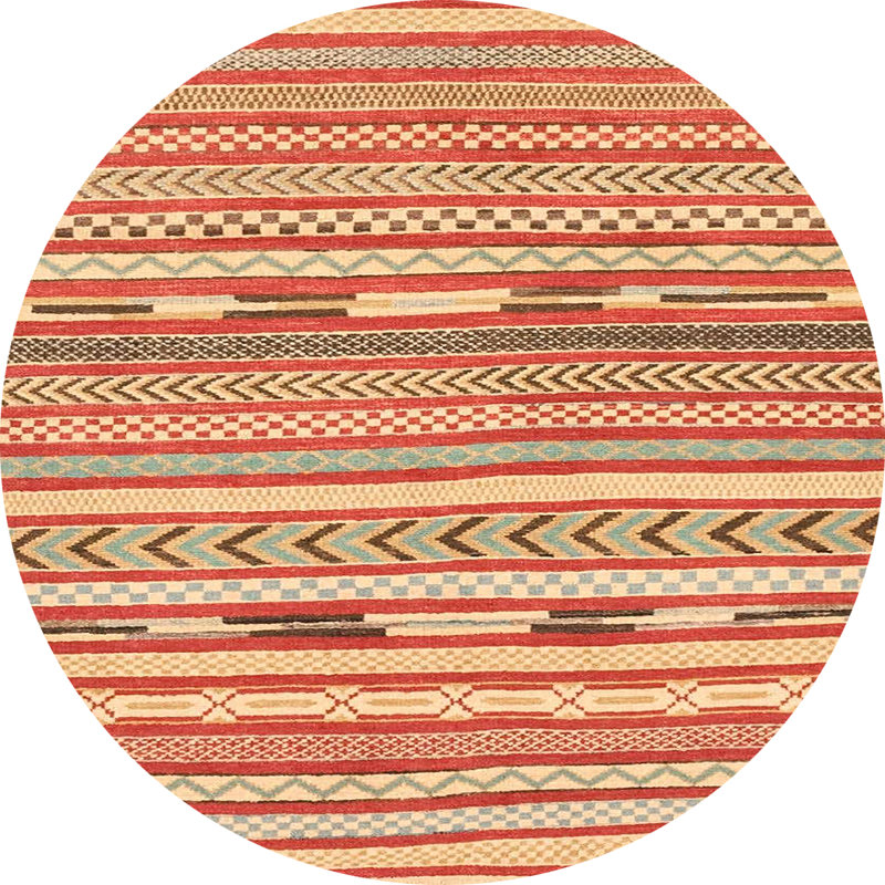 Abstract Indoor Rug, Round 6'