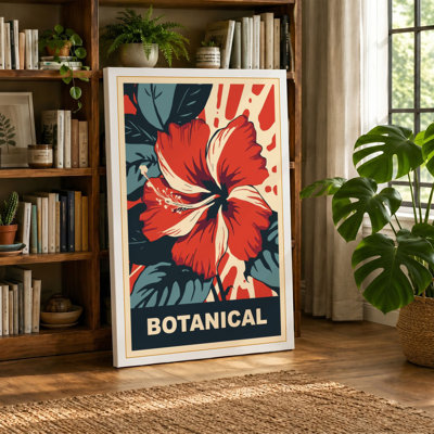Hibiscus Bold Botanical - Wrapped Canvas