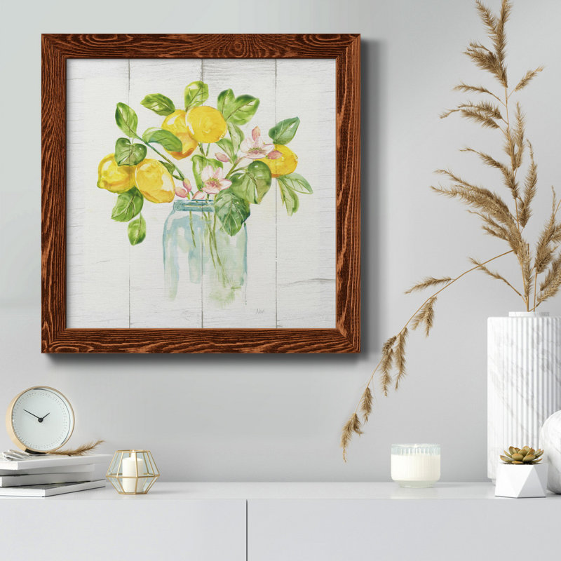 Daisy Ensemble - Peinture sur toile encadrée, H 31,5 po x l 31,5 po x P 1,5 po, Cadre en érable