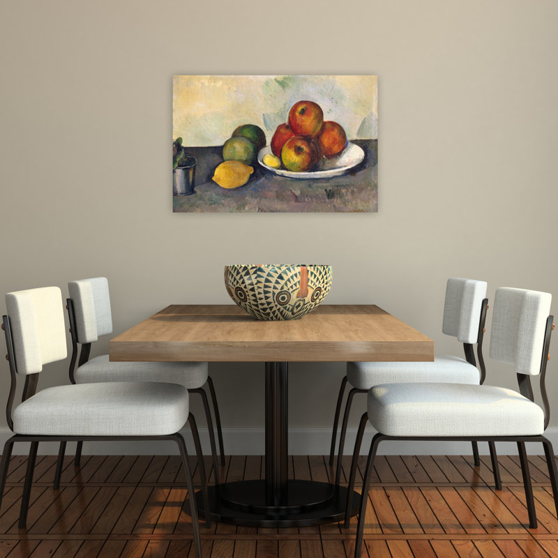 Nature morte aux pommes, vers 1890. Estampe d'art mural abstrait contemporain., H 24 po x l 36 po