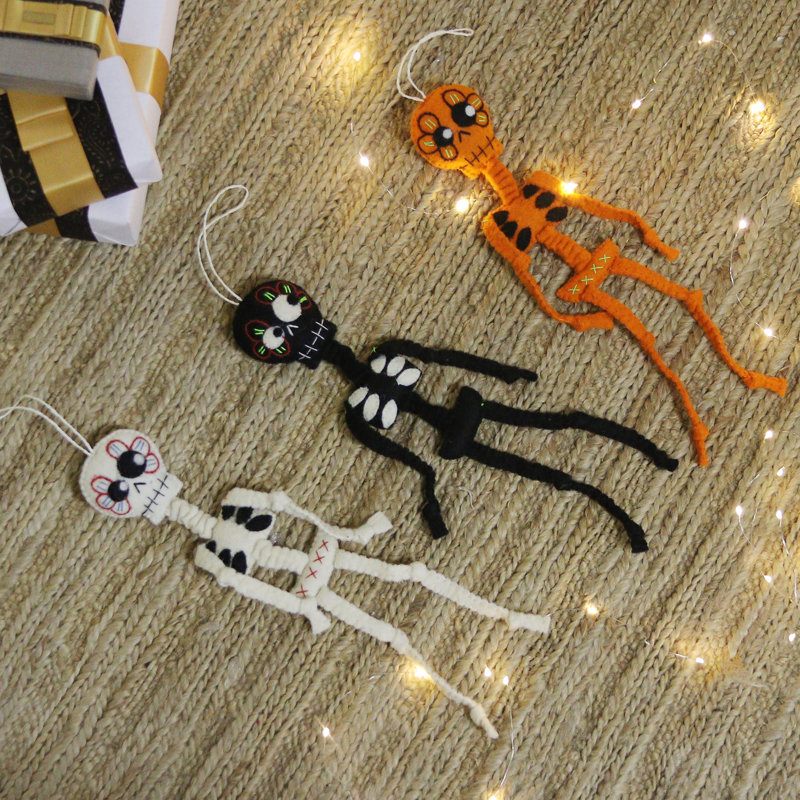  Ensemble de 3 décorations en feutre de laine faites à la main