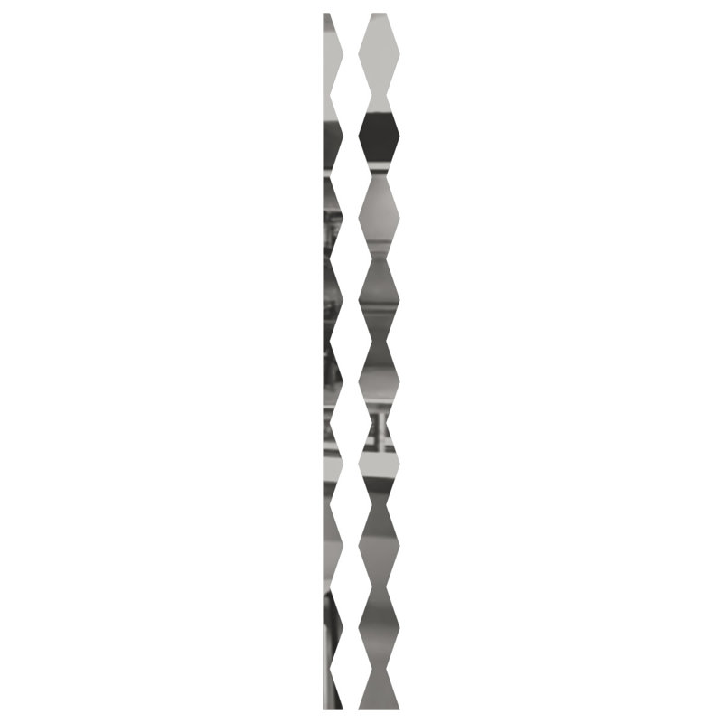 Ensemble de panneaux muraux décoratifs réglables en acrylique Cimarron (paquet de 24), Argent, H 47 po x l 2,75 po