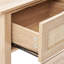 Console en rotin avec 3 tiroirs de rangement et porte coulissante, idéale pour l'entrée, le salon et le bureau