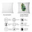Carré, feuille de bananier simple - coussin décoratif imprimé bohémien et éclectique-60159006