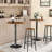 Bar Table, Height-Adjustable Round Pub Table 27-35.4 Inches With Sturdy Base, Modern Style, Easy To Assemble, Suitable For Small Space, Rustic Brown-1575667572
