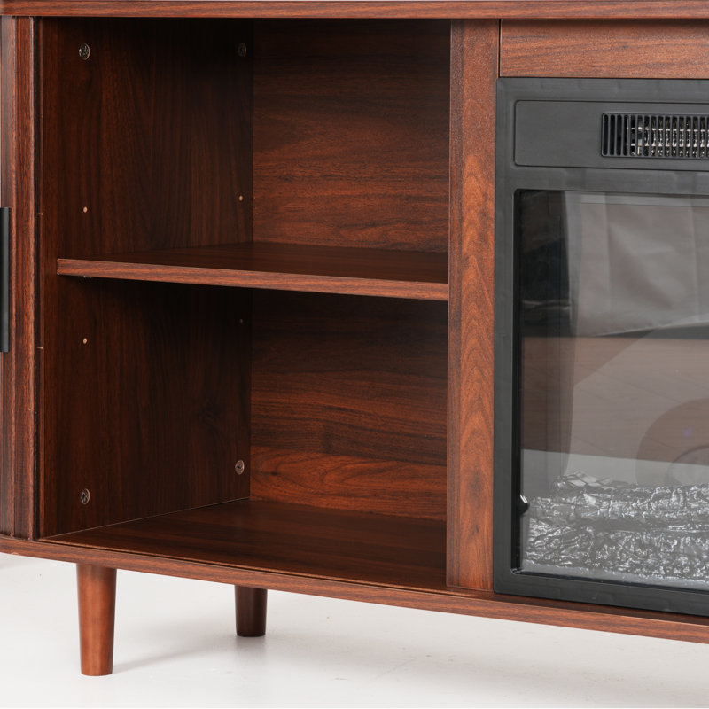 Meuble télé 70 po pour téléviseur de 80 po ou moins avec foyer électrique de 23 po inclus