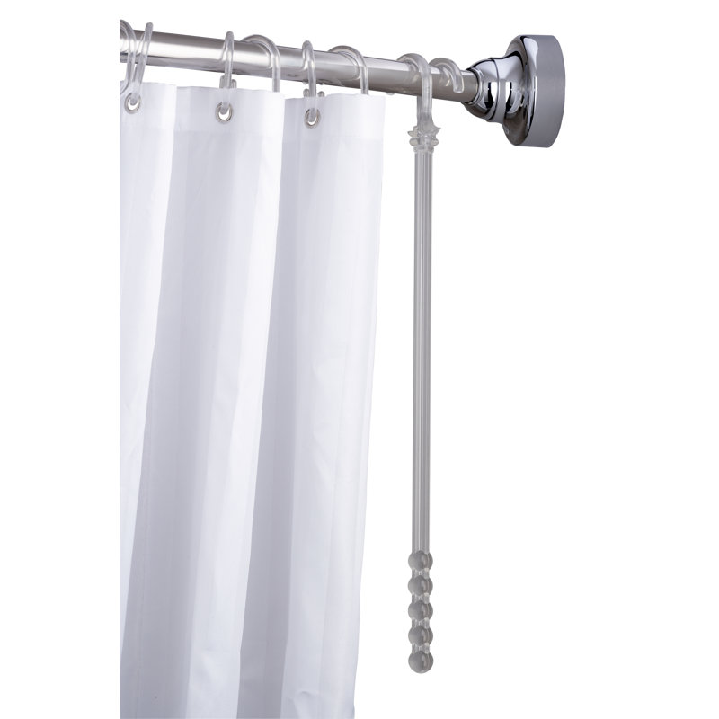 Adjustable Stainless Steel Curved Shower Curtain Rod, 60in