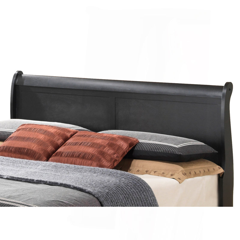 Lit avec rangement noir Elegant