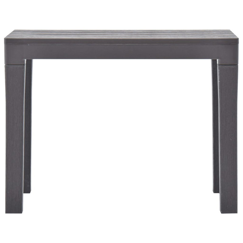 Milosz Plastic Outdoor Bench, Mocca