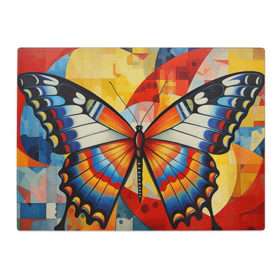 Butterfly Constructivism  Glass Chopping Board