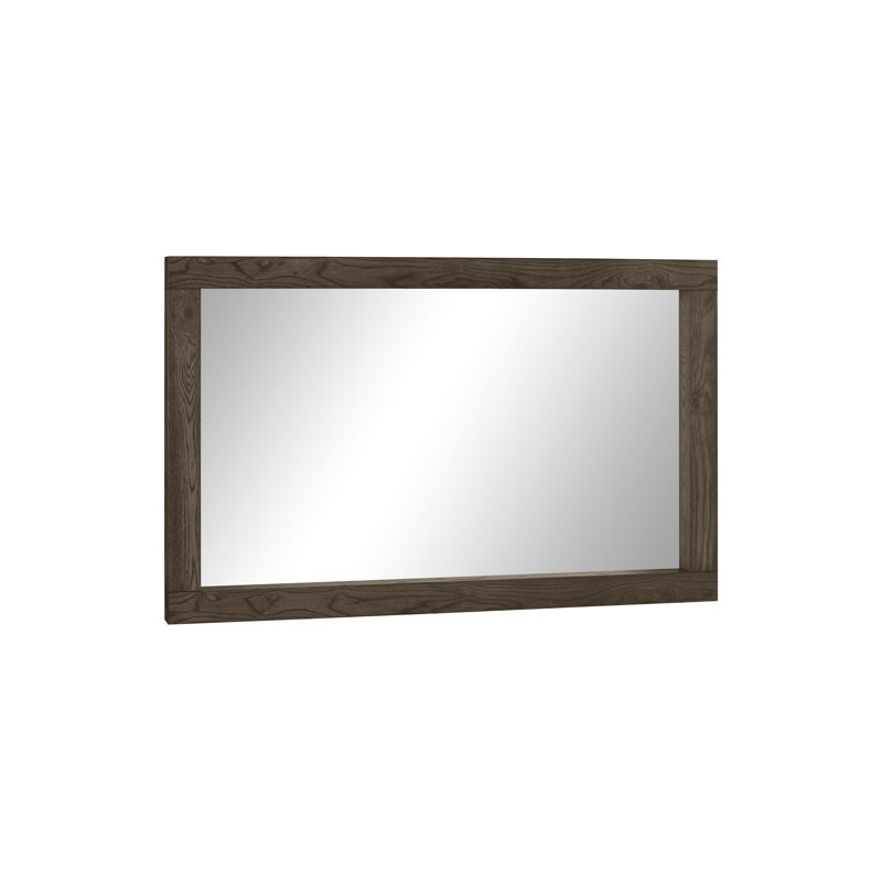 Bowenfels Wood Flat Wall Mirror, Dark Oak