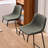 Modern Upholstered Counter Height Bar Stool with Metal Legs – Comfortable Bar & Kitchen Island Seating, 24" Height, Set of 2-435278018-435278022