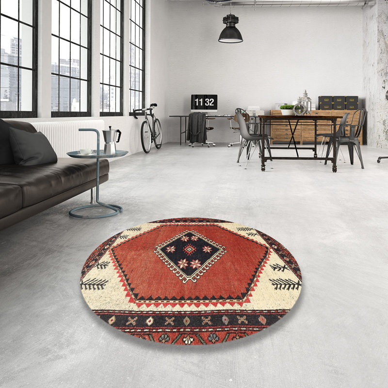 Southwestern Indoor Rug, Round 8'