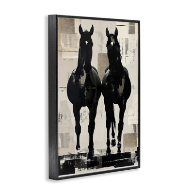 Equinity Horse Pair Framed Giclee, design by Annabelle Hall