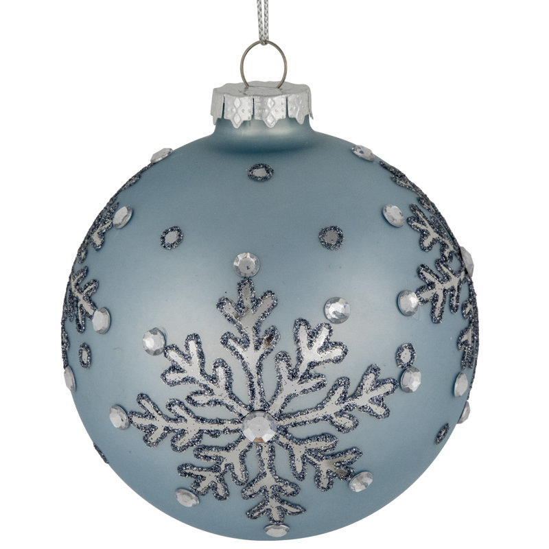 4'' Glass Presents Ball Ornament