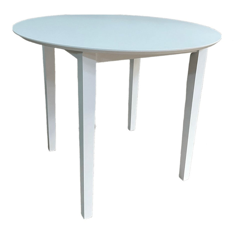 Anele Round Solid Dining Table 90 cm White