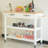 Kitchen Island & Kitchen Cart, Rubber Wood Top, Mobile Kitchen Island With Two Lockable Wheels, Simple Design For Easy Storing And Fetching, Two Drawers Give Unique Storage