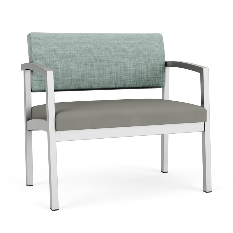 Chaise en acier Lenox, Argent, Chambray Seafoam/Patriot Plus Dove