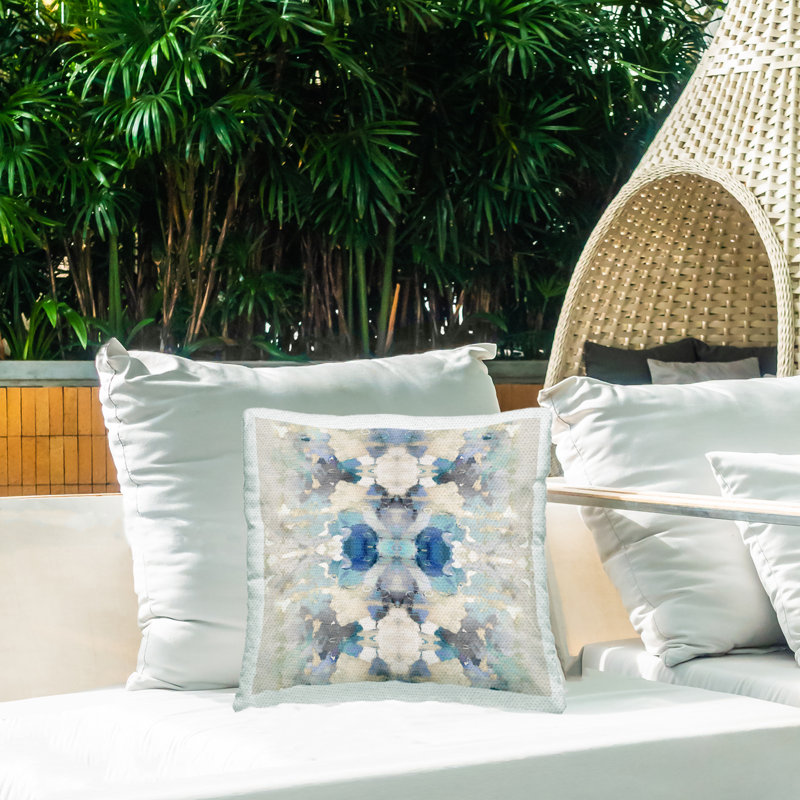 Abstract Indoor/Outdoor Throw Pillow