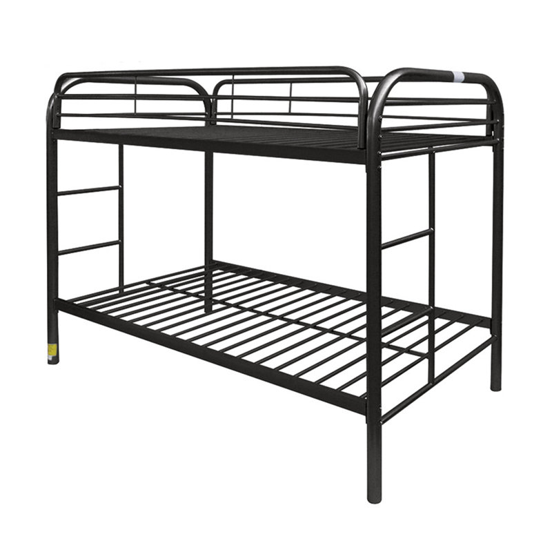Crediton Twin Bunk Bed with Side Ladders, Black Powder Coating