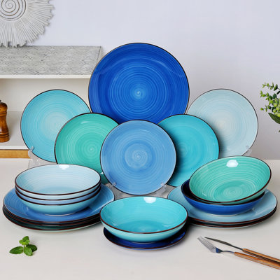 Dorothy 18 Piece Stoneware Dinnerware Set - Service for 6