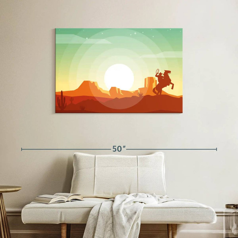 Lelar Western Desert, 26" H x 39" W
