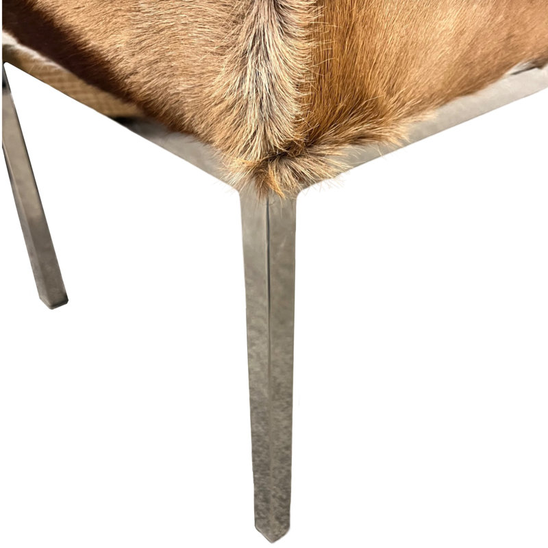 Springbok Dyed Hide Bench, Tan/Brown/White