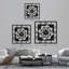 Grande horloge murale en métal moderne sculpture murale carrée géométrique suspendue silencieuse Home Decor Living-98916771-98916775
