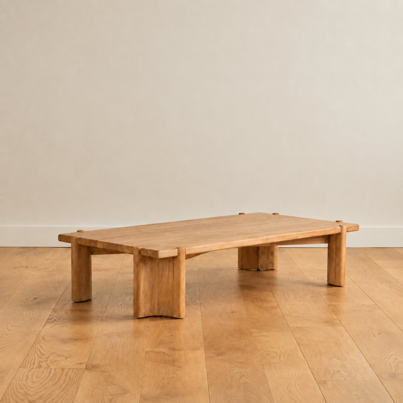 Ronan Solid Wood Coffee Table, Natural Oak