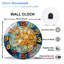Horloge murale rétro en verre coloré rétro 12 po