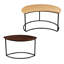 Table basse 35 pièces 2 pièces avec structure en fer, plateau en bois de manguier 2 tons
