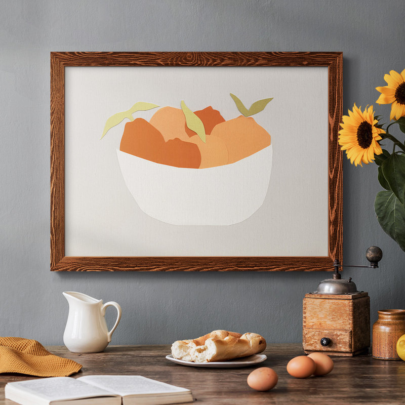 «Sumo Citrus II», reproduction sur toile encadrée, Cadre érable, H 28 po x l 42 po x P 1,5 po