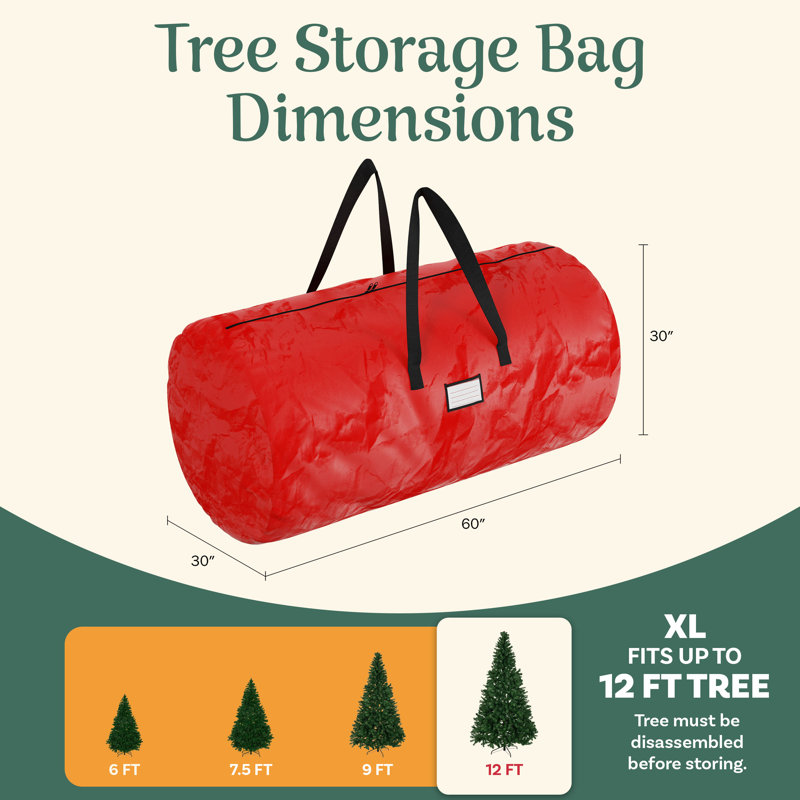 Sac de rangement pour arbre de Noël - sac en polypropylène avec fermeture à glissière pour décorations des Fêtes, gonflables, guirlandes et arbres artificiels par Elf Stor