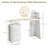 Dressing Table With 3-Color LED Round Mirror, Rotatable 3-Tier Cylindrical Storage Cabinet, Light Luxury Vanity, Easy Assembly