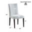 Chaise d'appoint Carena en blanc et brun (ensemble de 2)