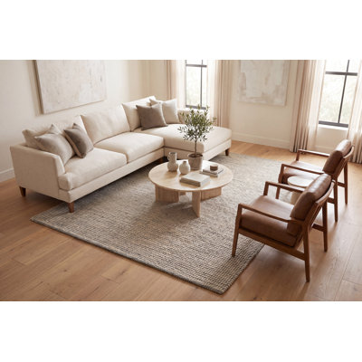 Tapis gris / multicolore Allessa tissé à la main