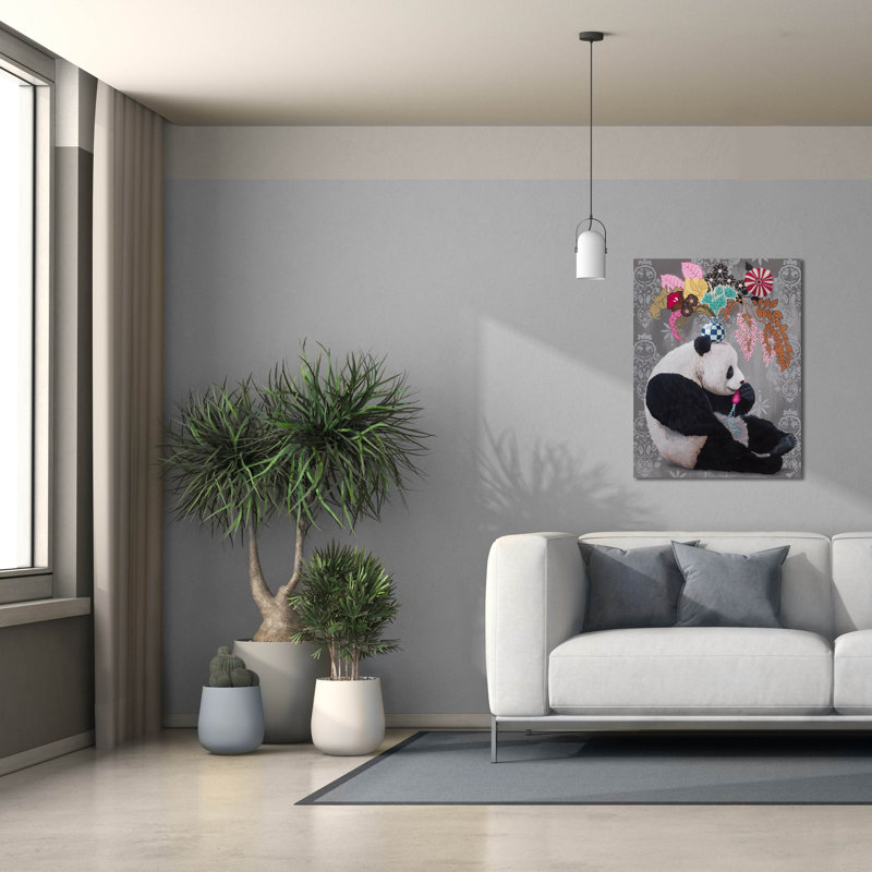  «Paper Panda» par Heather Gauthier, art mural sur toile, 26 po x 34 po