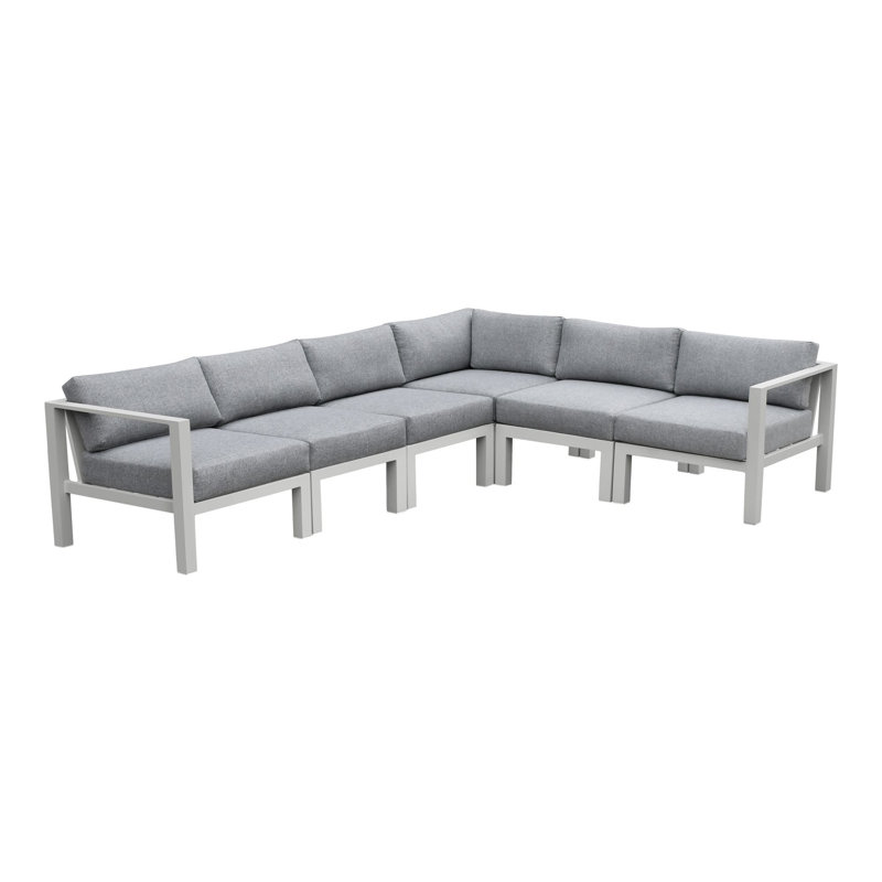 Nash Outdoor Seating Set, Buff, 6-PC
