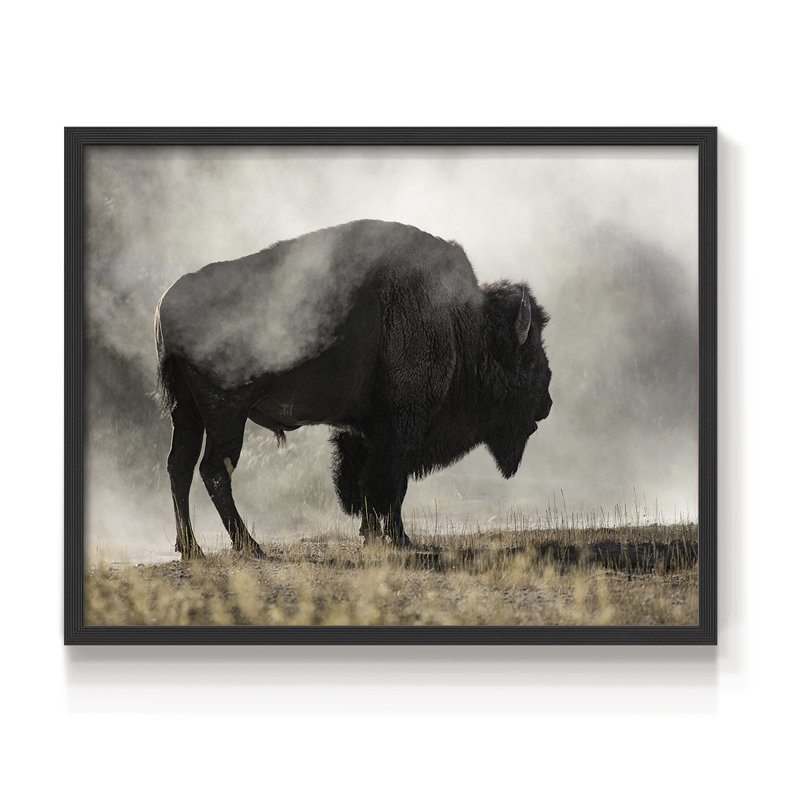 Geyser Basin -Framed Print - Restickable, Black, 22" H x 28" W