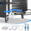 Machine à glace commerciale Coolake 450 lb / 24 h avec rangement de 130 lb, machine à glace en acier inoxydable sous le comptoir, filtre à eau de détartrage, prêt à glaçons en 5 à 15 minutes pour le bar à domicile, homologation Doe Etl