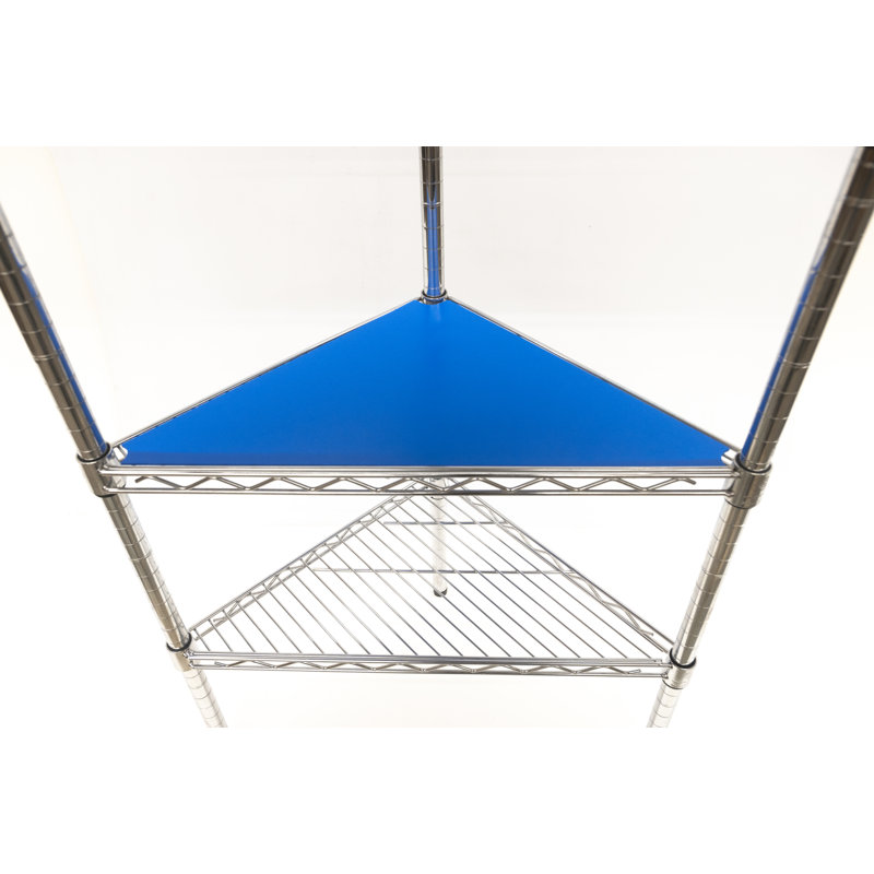 Doublure de tablette triangulaire en PVC, H 0,125 po x l 24 po x P 24 po, Bleu clair