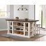 Sunset Trading French Chic 7138 DROP LEAF ISLAND TABLE/ Two 24" Backless Kitchen Counter Stools