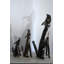 Statue coyote en aluminium Howling Collection Faune 7 po x 9 po x H 22 po
