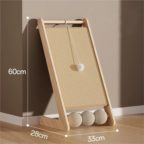 Grattoir en bois en sisal pour chat, planche à gratter amovible résistante à l'usure pour chatons et chats adultes