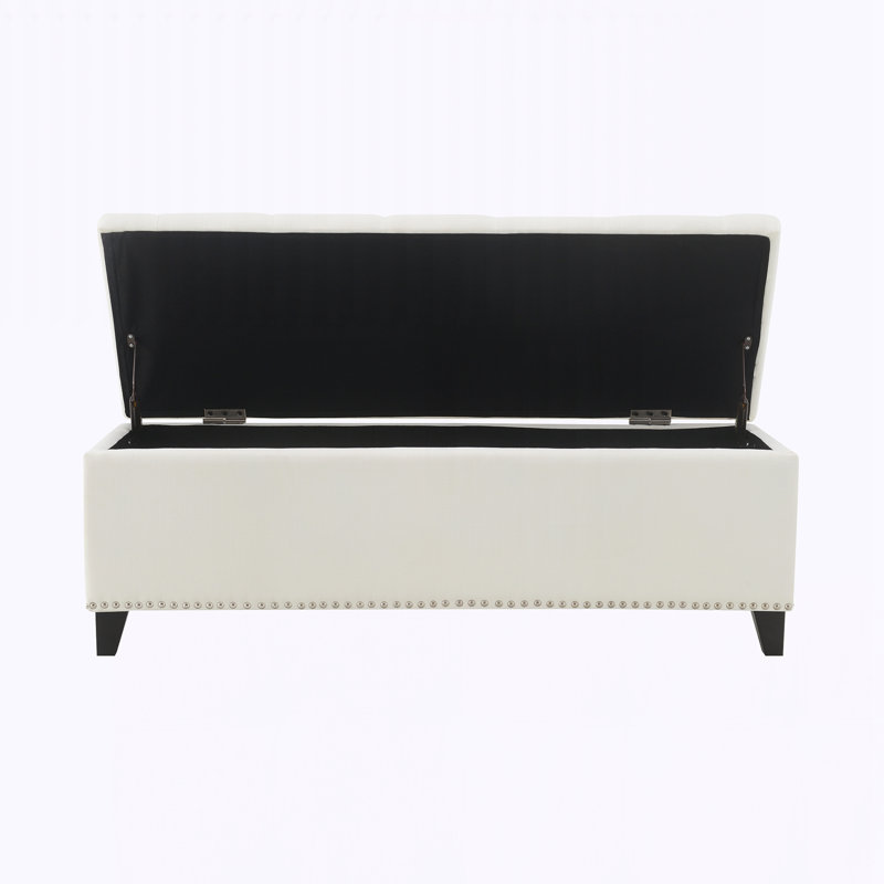 Repose-pieds avec rangement 47,5 po, Beige