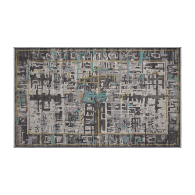 Machine Washable Gray Area Rug